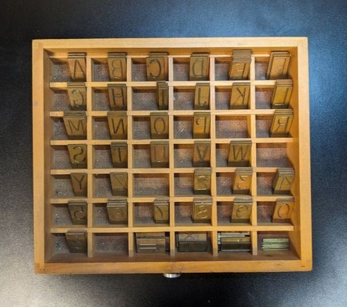 Brass fonts types - fonts/types, 3/4"